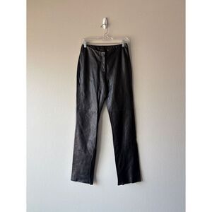bebe y2k butter soft mid rise black leather pants